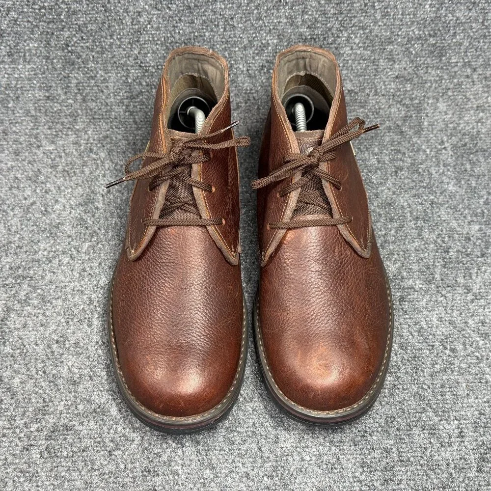 Clarks Chukka Boots Men's Size 11 Brown Leather Waterproof Mid Lace Casual Shoes